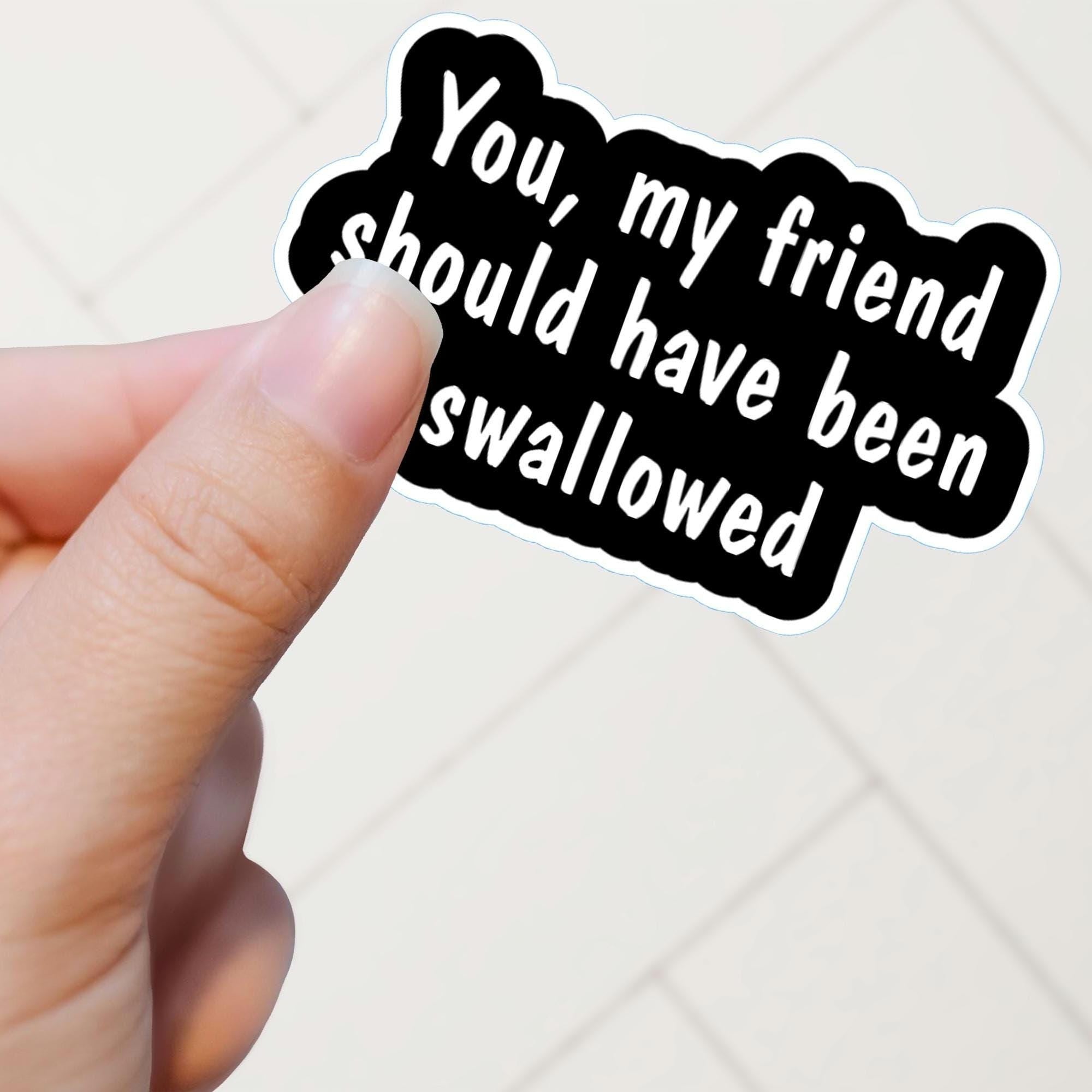Offensive Humor Sticker, You, My Friend Should Have Been Swallowed