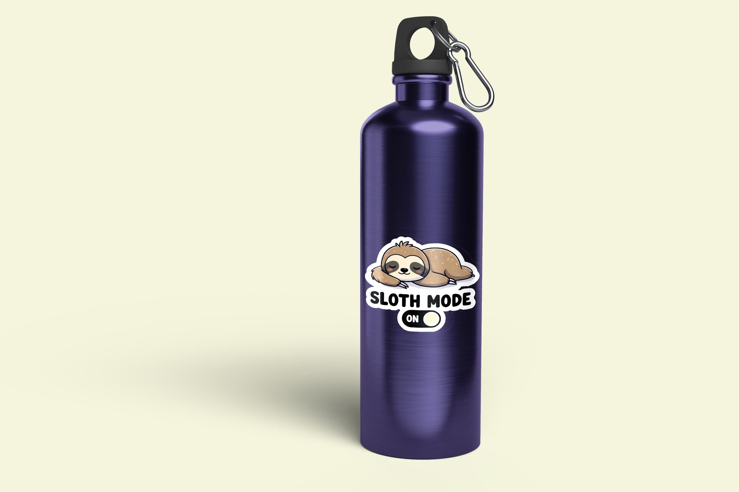Sloth Mode On Waterproof Sticker - Cute Sleeping Sloth Vinyl Decal