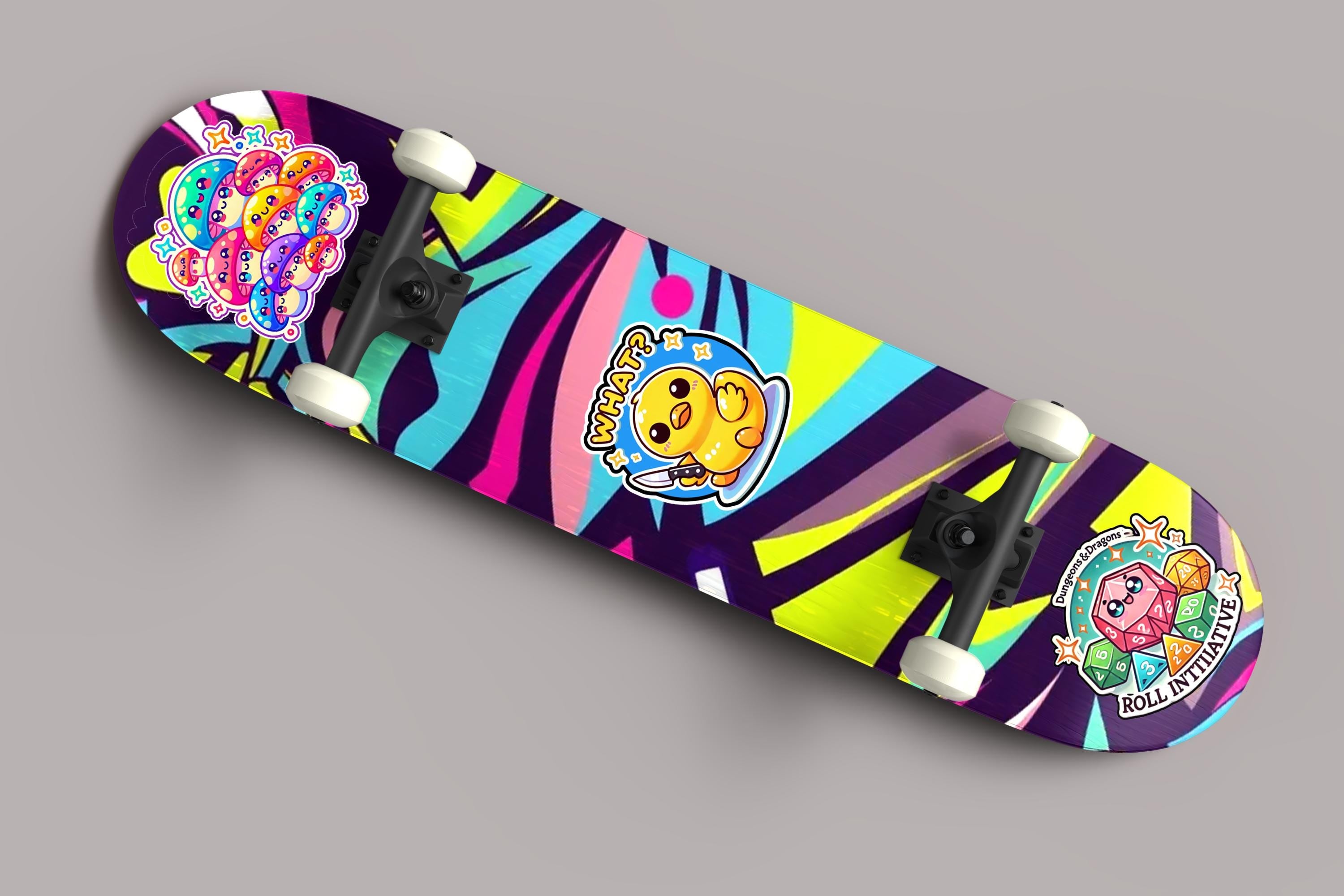 Funny Duck with Knife Sticker - Kawaii Humor