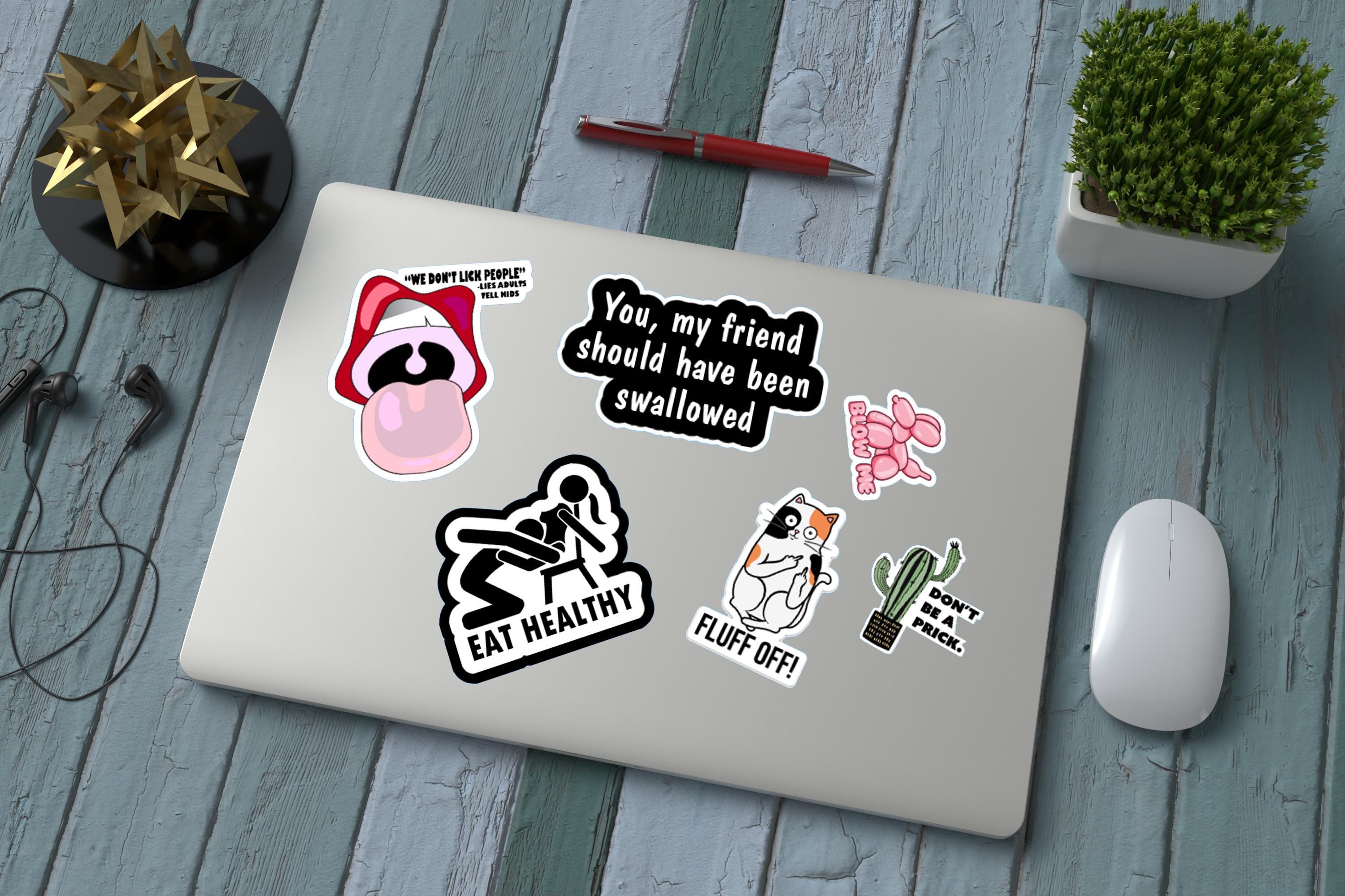 Inappropriate Humor Sticker, Offensive Adult Quote