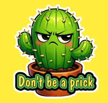 Sarcastic Cactus Sticker | Funny Adult Humor Vinyl Decal