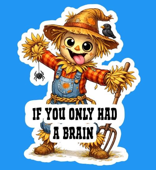 Wizard of Oz Scarecrow Sticker | Funny Meme, Adult Humor