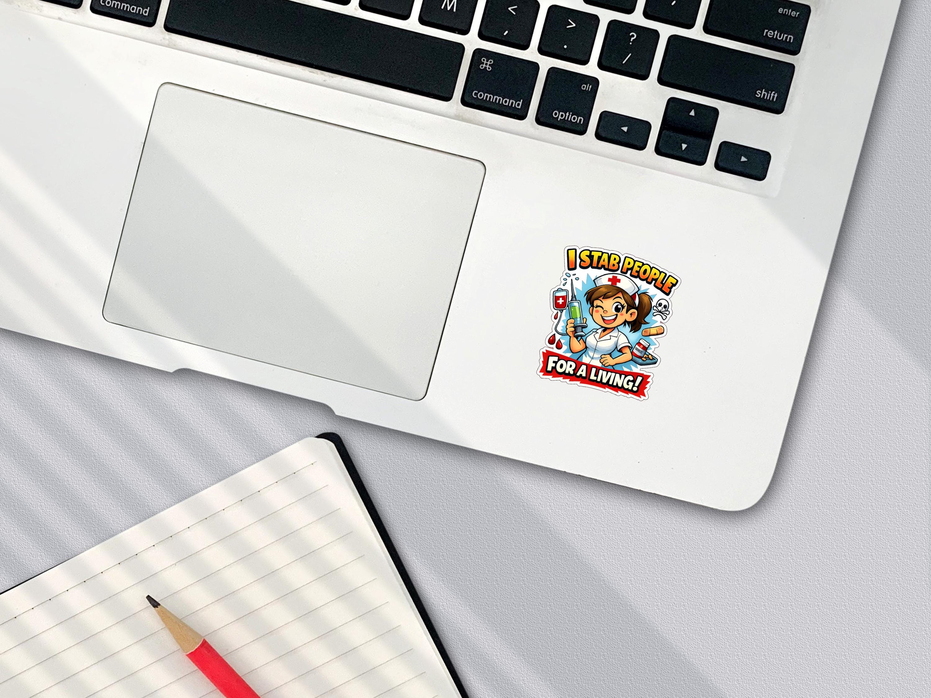 Funny Nurse Sticker, Medical Humor Die Cut Sticker