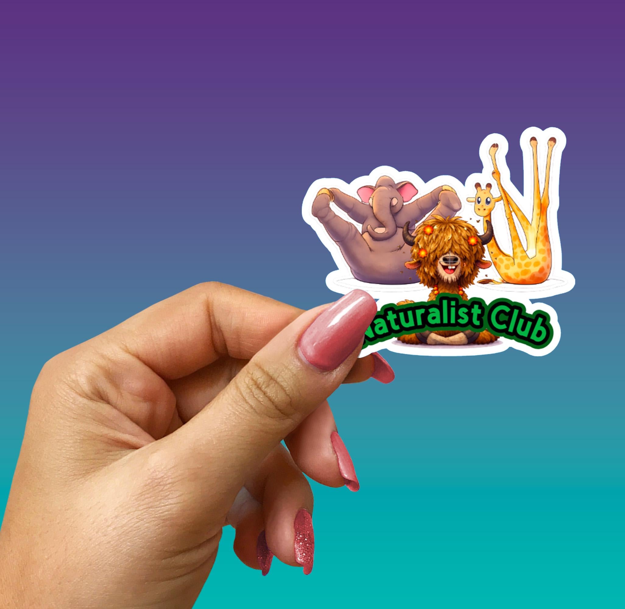 Naturalist Club Sticker: Animated Zoo Animals