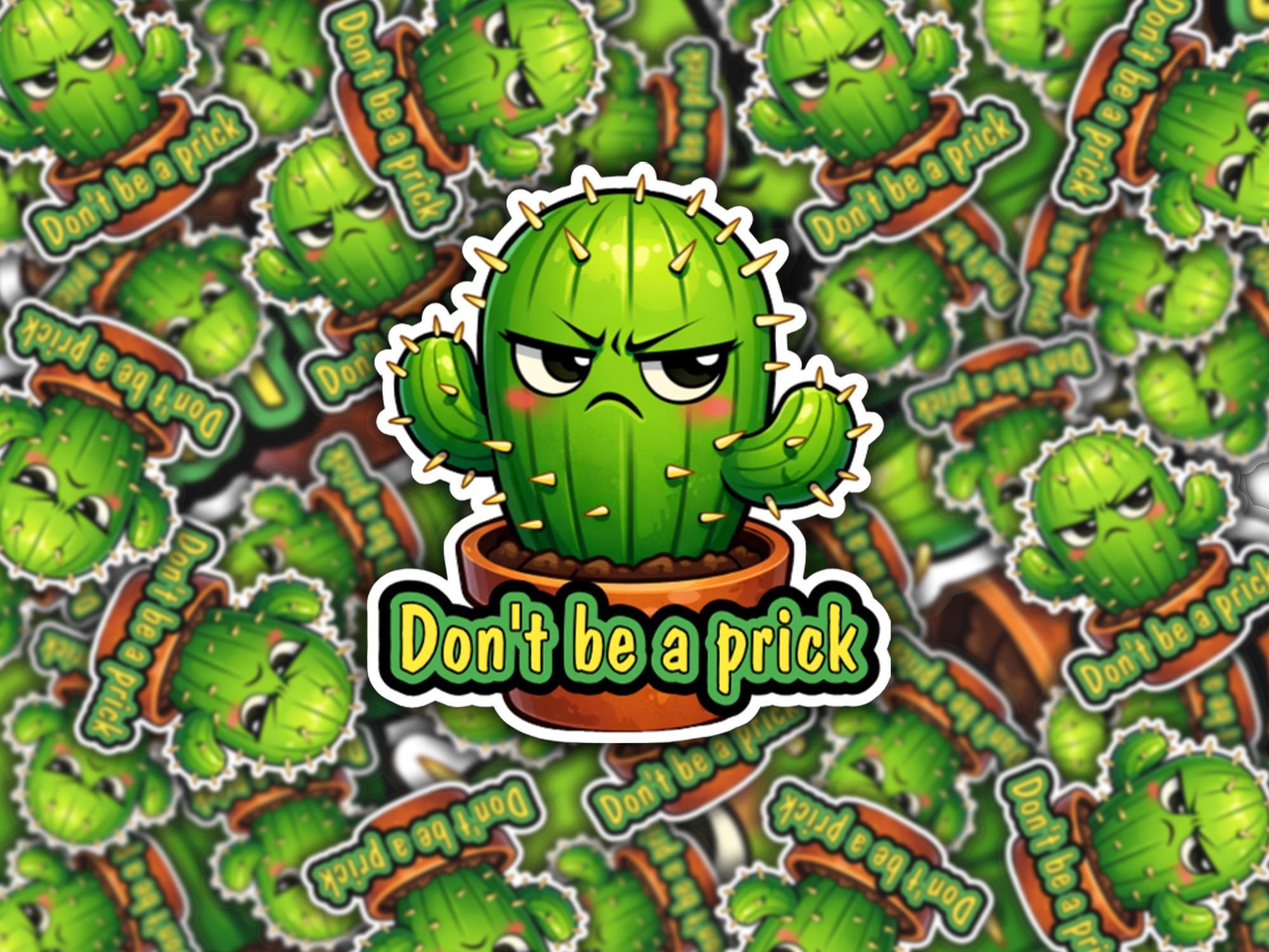 Sarcastic Cactus Sticker | Funny Adult Humor Vinyl Decal