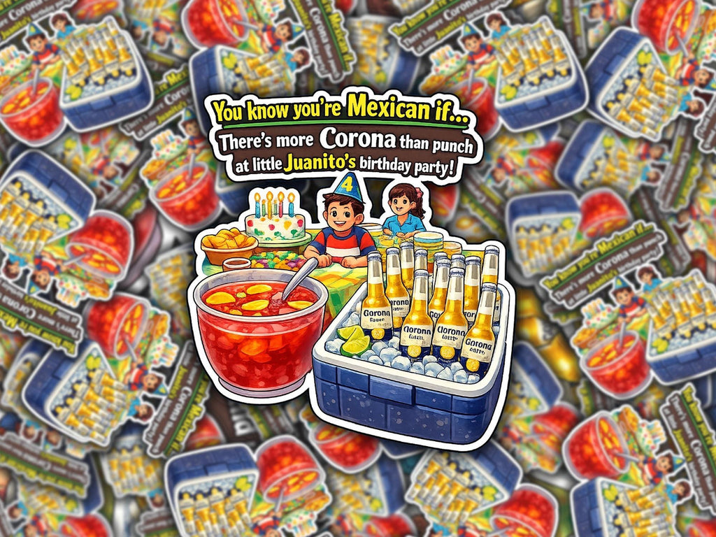 Funny Mexican Fiesta Sticker – Corona Birthday Party Meme