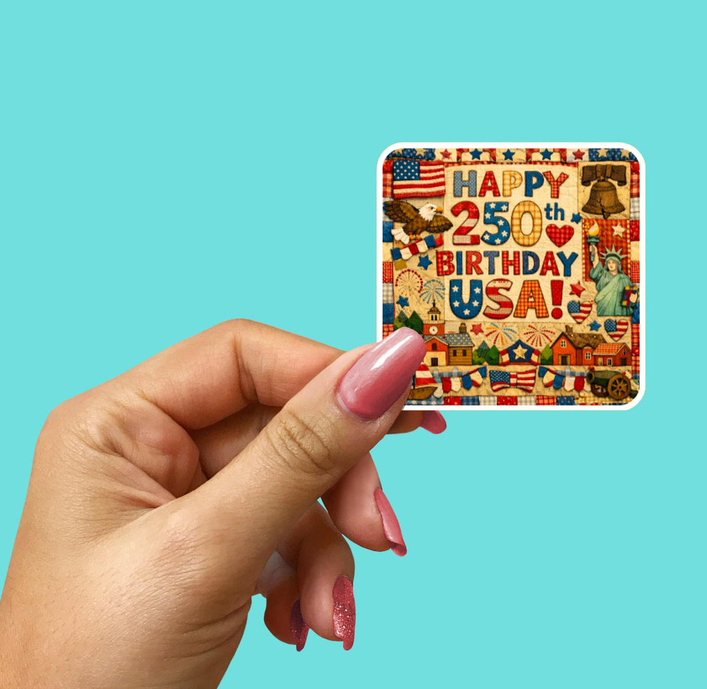 Happy 250th birthday USA | 4th of July 2026 | patriotic | memorial day | patchwork