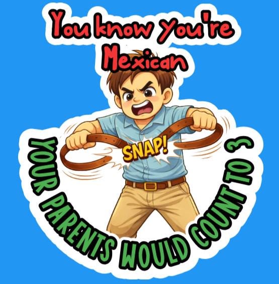 Funny Mexican Dad Sticker | El Cinto Waterproof Decal