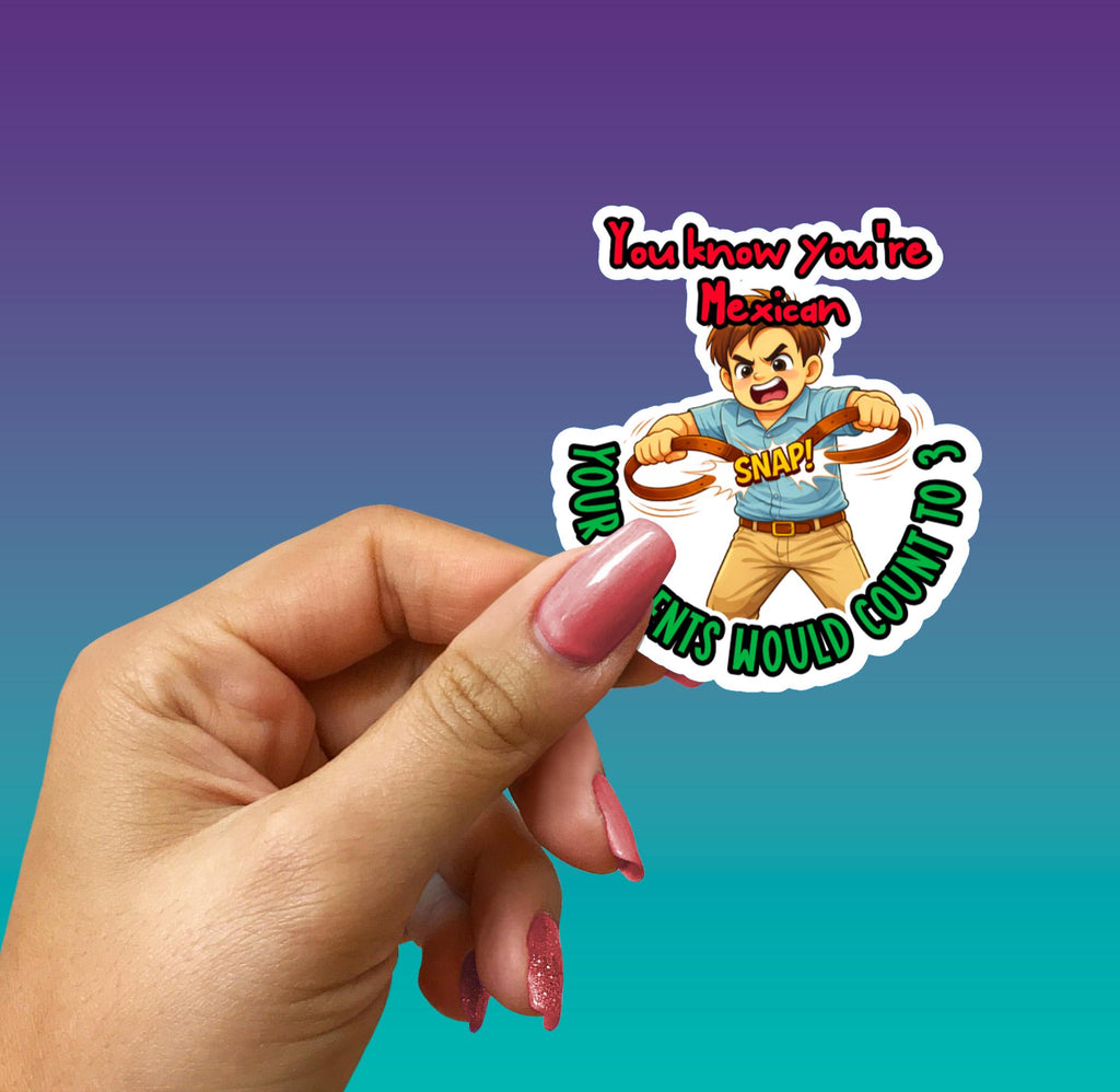 Funny Mexican Dad Sticker | El Cinto Waterproof Decal