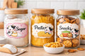 Kawaii Cow Pantry Labels, Farmhouse Kitchen Stickers, Jar Organization, set of 6 | Homeware