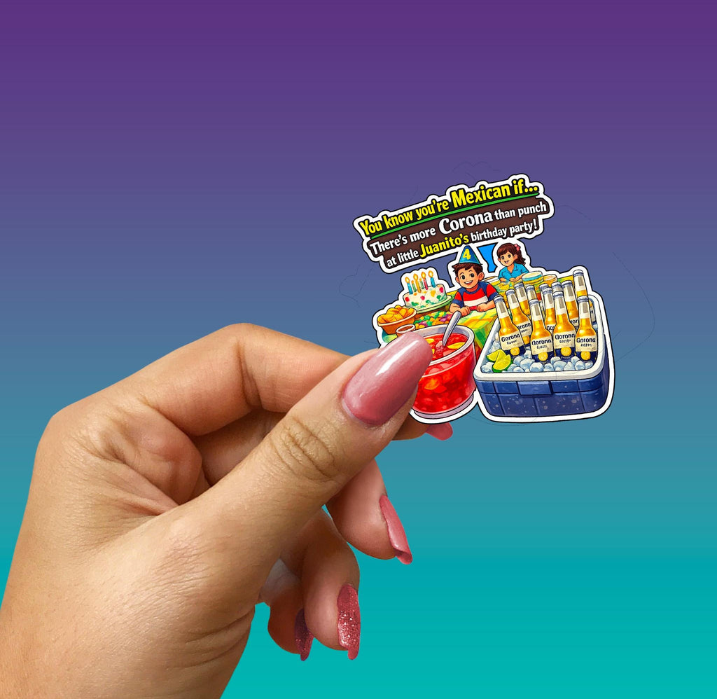 Funny Mexican Fiesta Sticker – Corona Birthday Party Meme