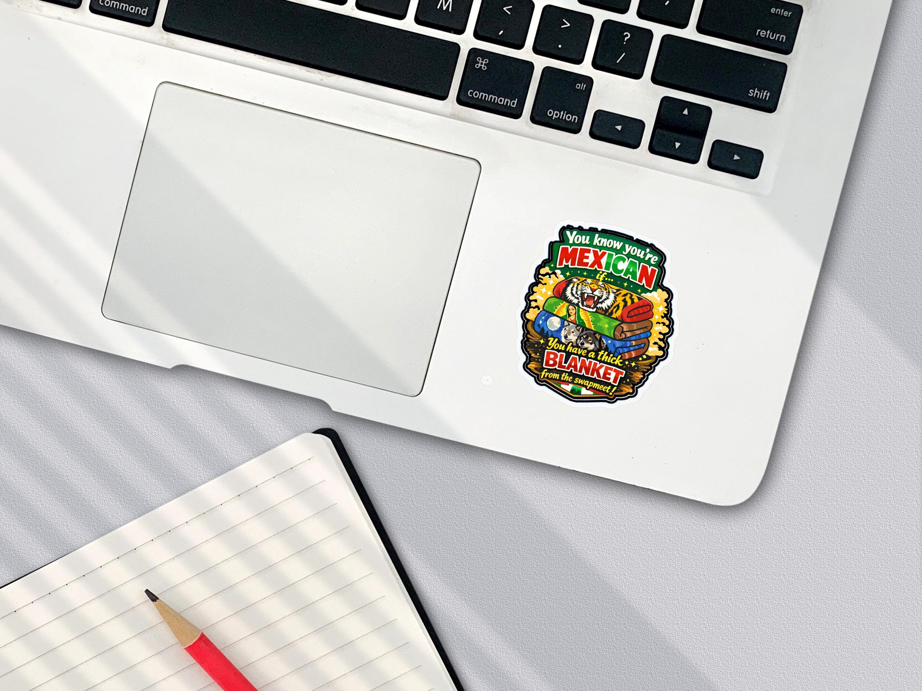 Funny Mexican Blanket Meme Sticker | Chicano Humor Gift