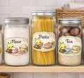 Kawaii Bee Pantry Labels | Glossy Vinyl Kitchen Stickers, Set of 6 | Homewares