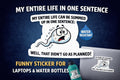 Funny Vinyl Sticker – Sarcastic Adult  Humor Decal- sperm - life meme (Water Resistant)