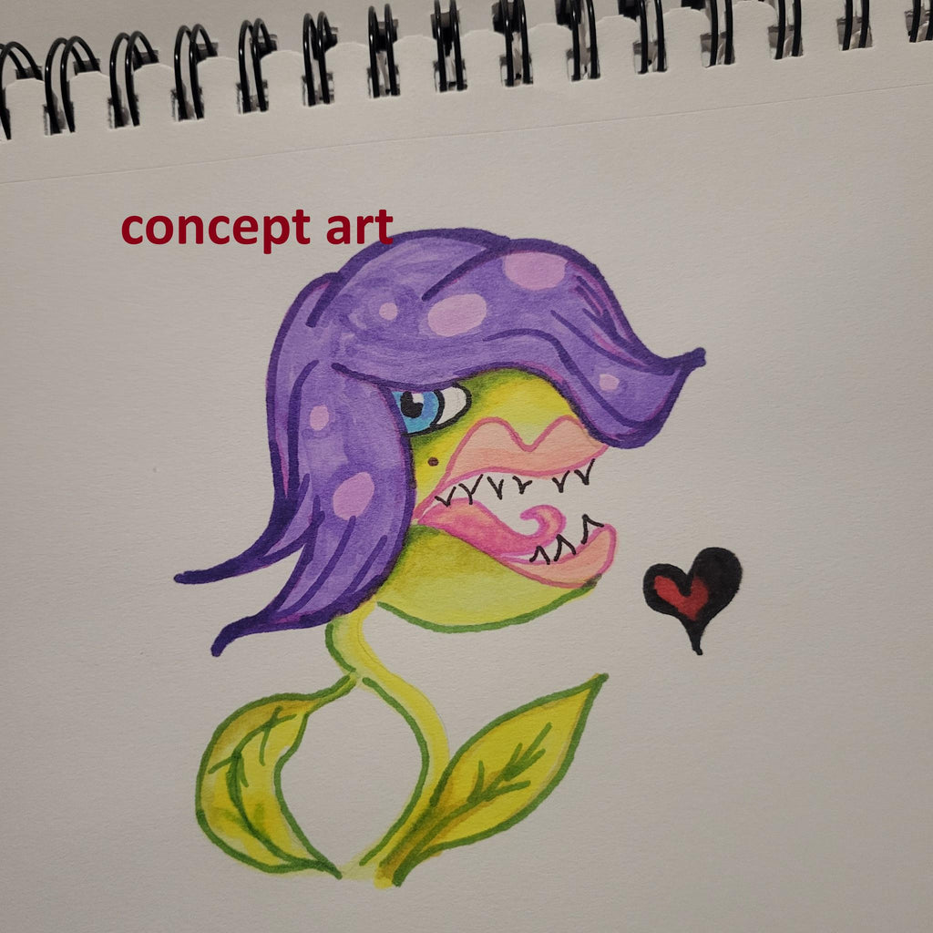 Man Eater Piranha Plant Sticker | Sassy Carnivorous Vinyl Decal