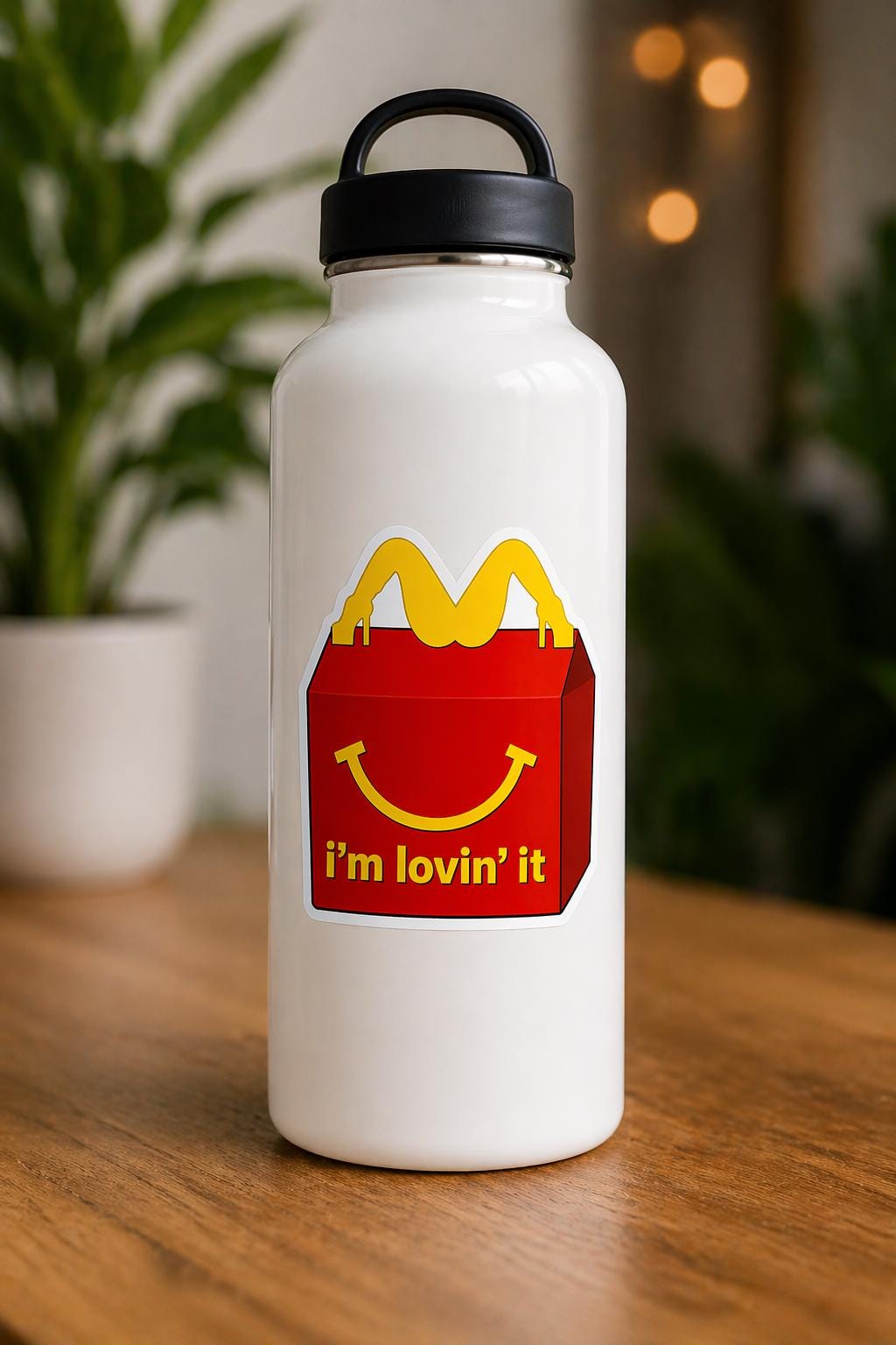 Funny Parody Meal Box Sticker, Water Resistant Vinyl Decal
