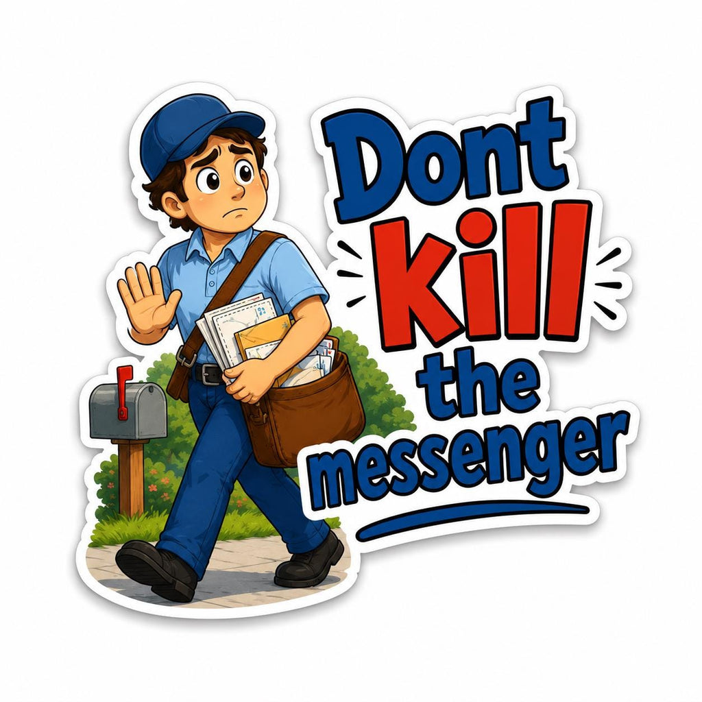 Funny Mail Carrier Sticker | Postal Worker Humor, Laptop Decal