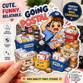 Going Postal Sticker, Funny Mail Carrier, Overwhelmed Worker Decal, Postal Humor Vinyl