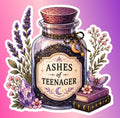 Ashes of Teenager Sticker, Funny Teacher Whimsical Apothecary Decal, High School Teacher Gift, Witchy Librarian Sticker Middle school